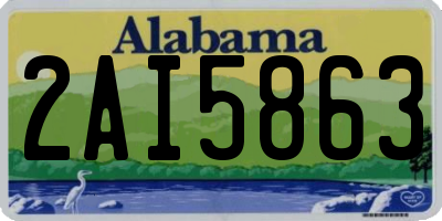 AL license plate 2AI5863