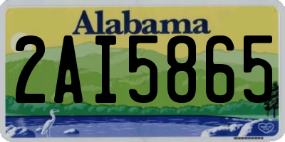 AL license plate 2AI5865