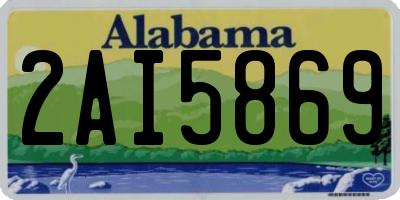AL license plate 2AI5869