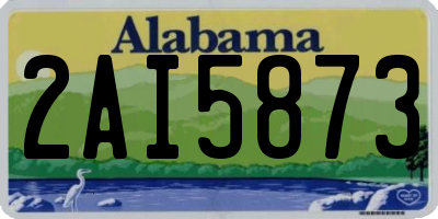 AL license plate 2AI5873
