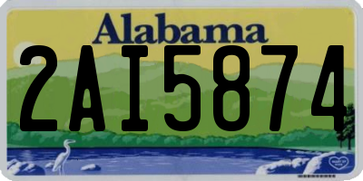 AL license plate 2AI5874