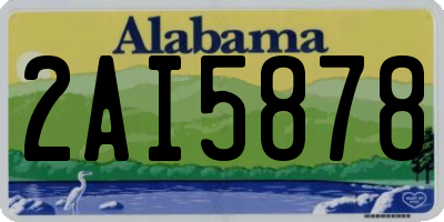 AL license plate 2AI5878