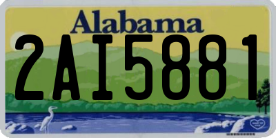 AL license plate 2AI5881
