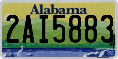 AL license plate 2AI5883