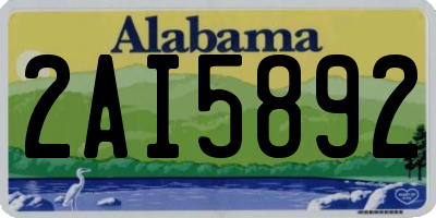 AL license plate 2AI5892