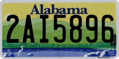 AL license plate 2AI5896