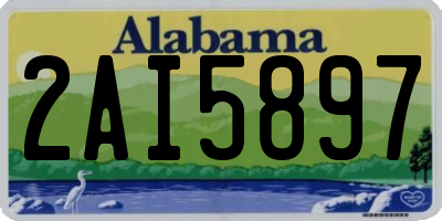 AL license plate 2AI5897