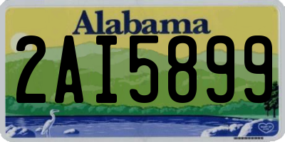 AL license plate 2AI5899