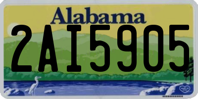 AL license plate 2AI5905