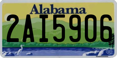 AL license plate 2AI5906