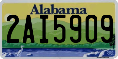 AL license plate 2AI5909