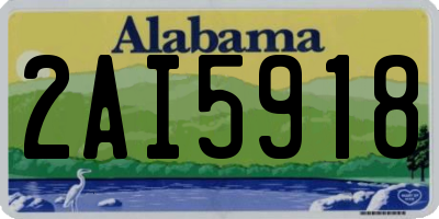 AL license plate 2AI5918