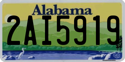 AL license plate 2AI5919