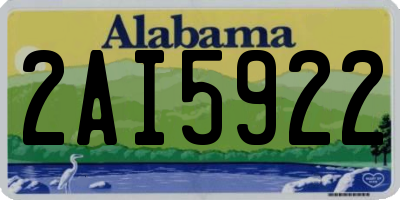 AL license plate 2AI5922