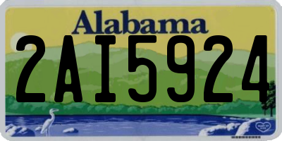 AL license plate 2AI5924