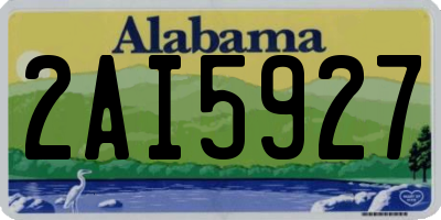 AL license plate 2AI5927