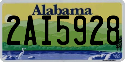 AL license plate 2AI5928