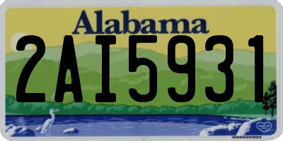 AL license plate 2AI5931
