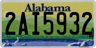 AL license plate 2AI5932