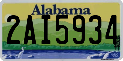 AL license plate 2AI5934
