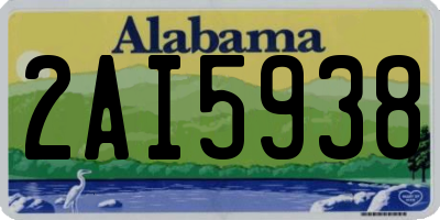 AL license plate 2AI5938