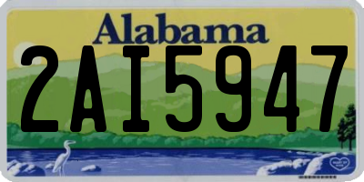 AL license plate 2AI5947