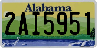 AL license plate 2AI5951