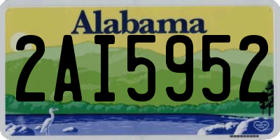 AL license plate 2AI5952