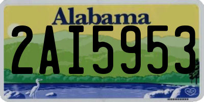 AL license plate 2AI5953