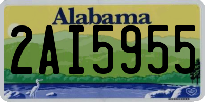 AL license plate 2AI5955
