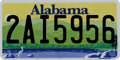 AL license plate 2AI5956