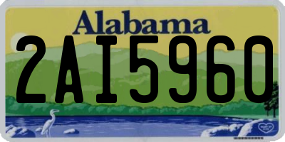 AL license plate 2AI5960