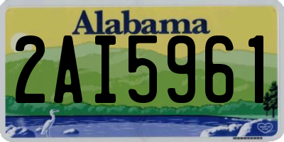 AL license plate 2AI5961