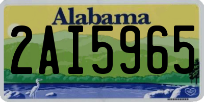 AL license plate 2AI5965