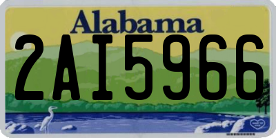 AL license plate 2AI5966