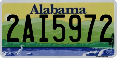 AL license plate 2AI5972