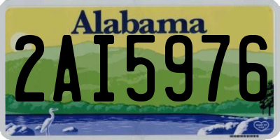AL license plate 2AI5976