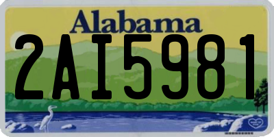 AL license plate 2AI5981