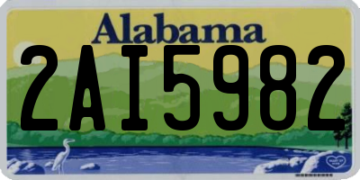 AL license plate 2AI5982