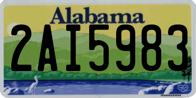 AL license plate 2AI5983