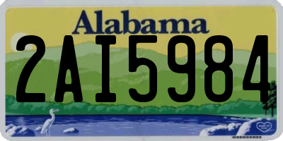 AL license plate 2AI5984