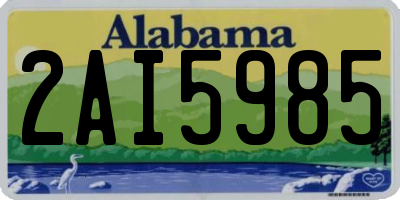 AL license plate 2AI5985