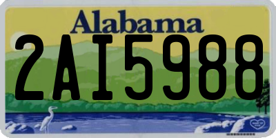 AL license plate 2AI5988