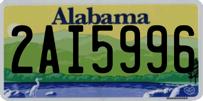 AL license plate 2AI5996