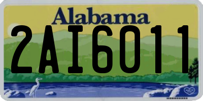 AL license plate 2AI6011