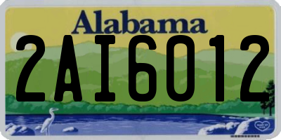 AL license plate 2AI6012