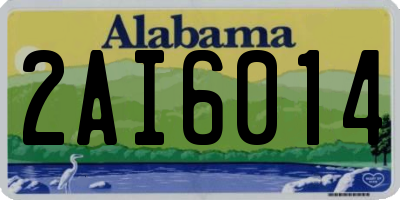 AL license plate 2AI6014