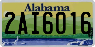 AL license plate 2AI6016