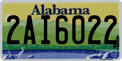 AL license plate 2AI6022