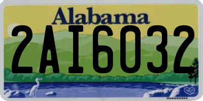 AL license plate 2AI6032